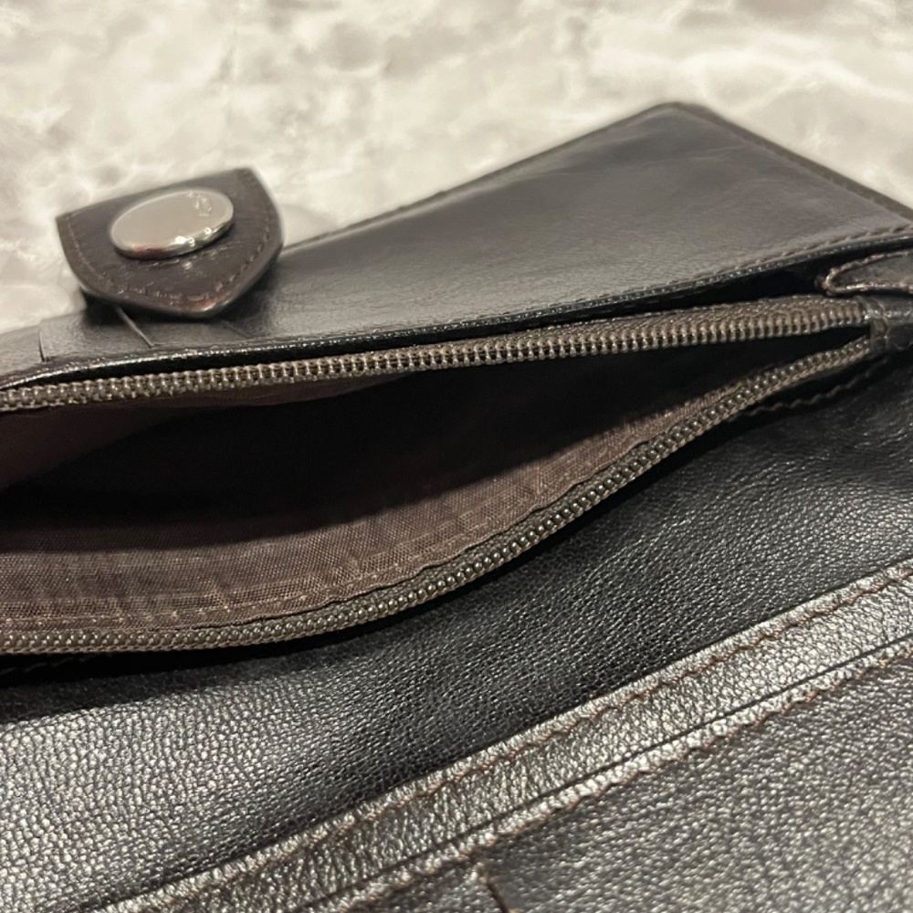 Celine logo gray denim long wallet - Picture 8 of 11